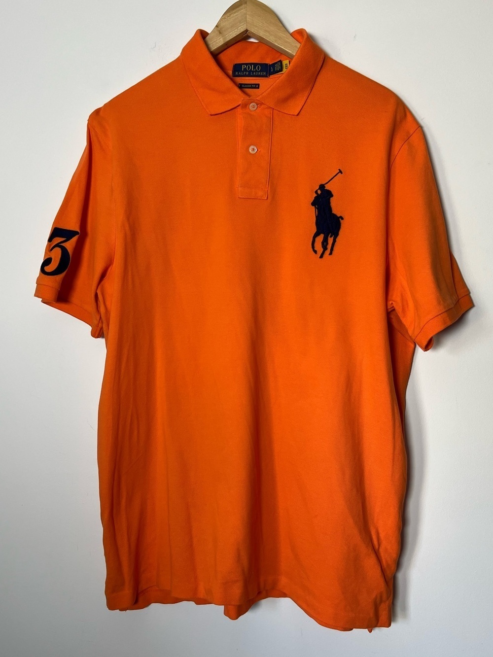 Polo by Ralph Lauren Orange Short-Sleeve Big Pony Polo Shirt - Classic Fit